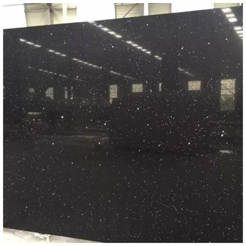 Black Galaxy Quartz Polished Slabs Black Galaxy Quartz Polished Slabs