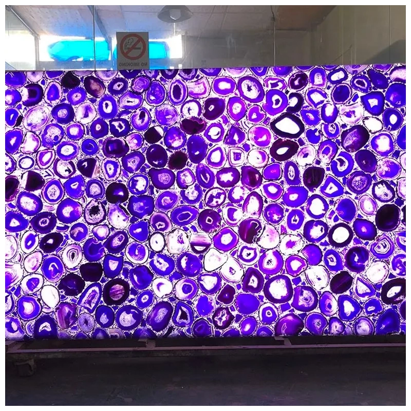 Purple Agate backlit slab Purple Agate backlit slab