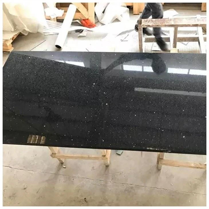 crystal black quartz kitchen benchtop
