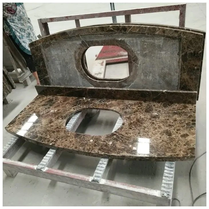 Dark Emperador Marble Vanity Countertops