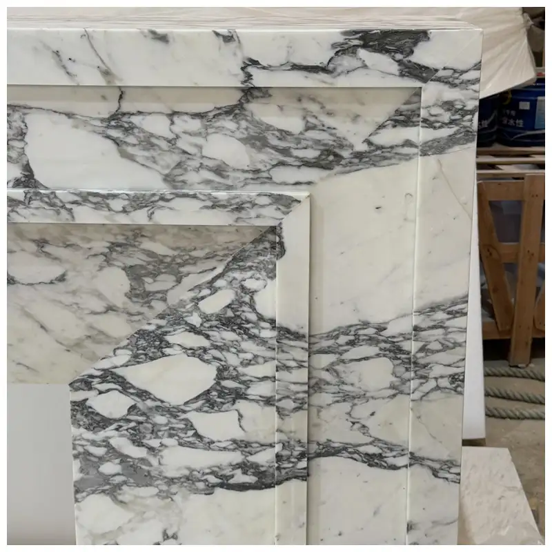 arabescato marble fireplaces surrounds