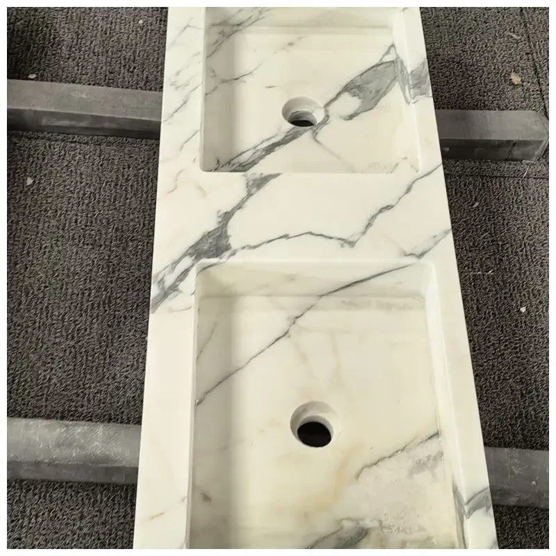 Arabescato White Marble Integrated Basins best