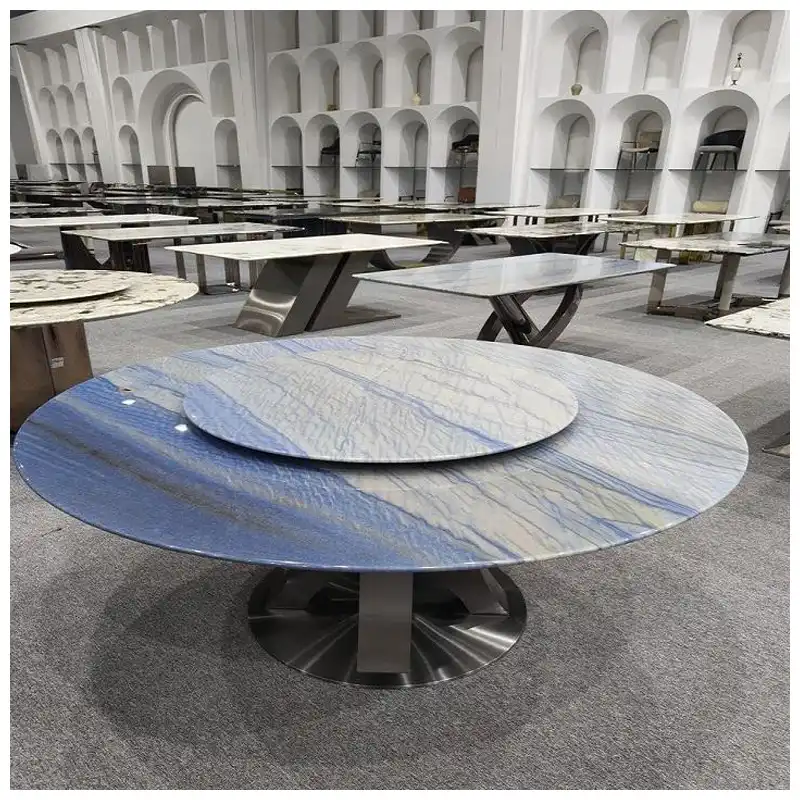 Azul Macaubas Blue Quartzite Round Tables