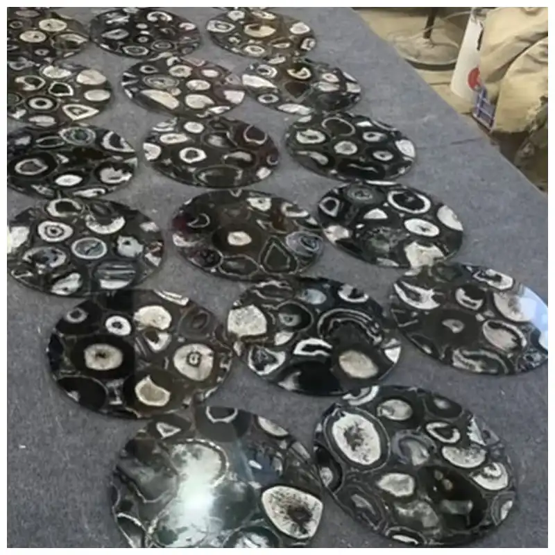 Black Agate Gemstone Coffee Tables