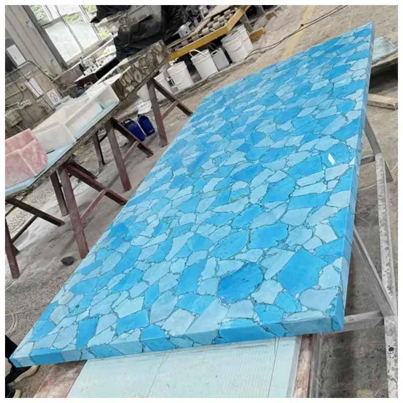 Blue Turquoise Gemstone Dining Tables