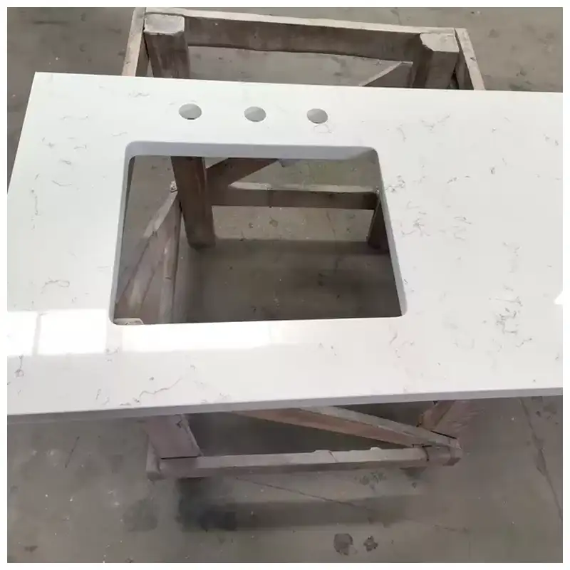 Carrara Quartz Single Sink Vanity Top