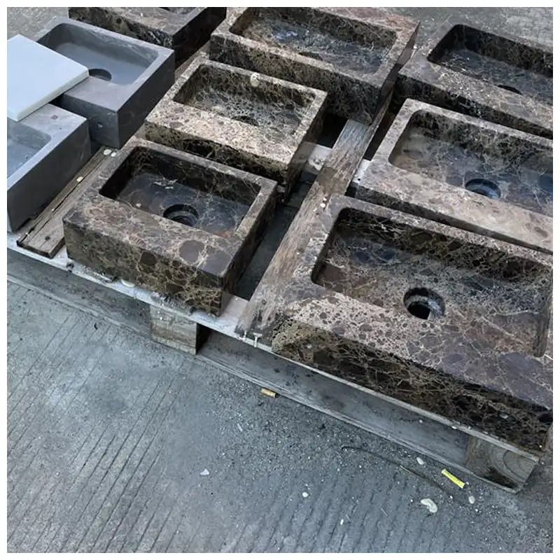 Dark Emperador Marble Up Amount Sinks