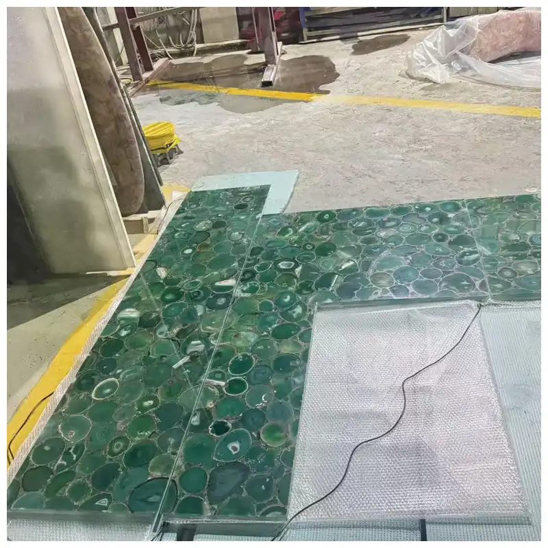 Green Agate Semi-Precious Gemstone Countertops