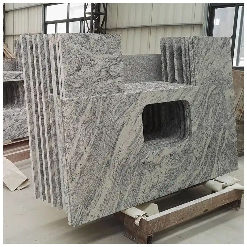 Viscont White Granite Waterfall Countertops