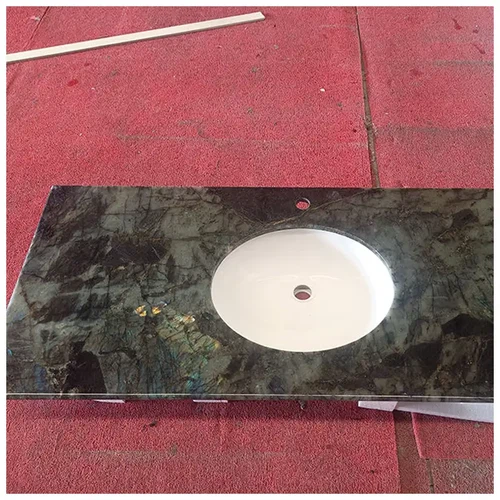 Labradorite Lemurian Blue Granite Single Sink Vanity Tops Labradorite Lemurian Blue Granite Single Sink Vanity Tops