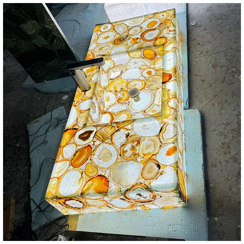 Brown Agate Gemstone Vanity Sinks Brown Agate Gemstone Vanity Sinks