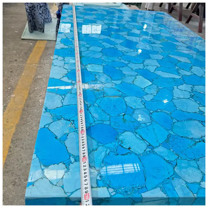 Blue Turquoise Gemstone Polished Tables Blue Turquoise Gemstone Polished Tables