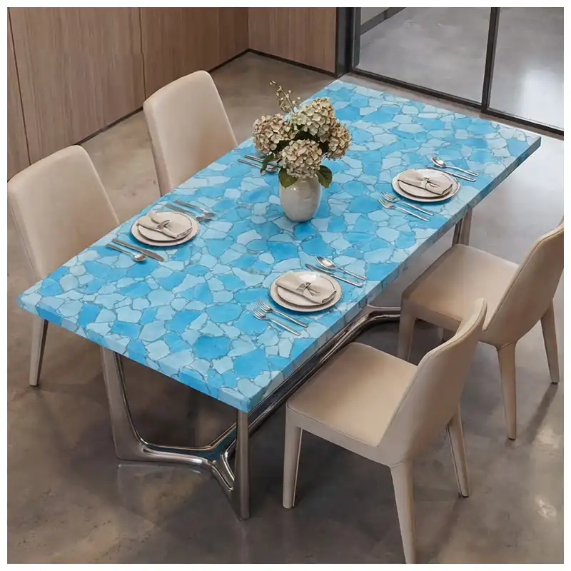 Blue Turquoise Gemstone Tables For Luxury Home Blue Turquoise Gemstone Tables For Luxury Home