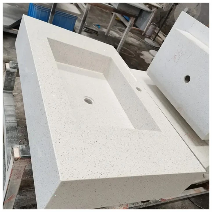 Quartz Vanity Top koos integreeritud kraanikaussiga